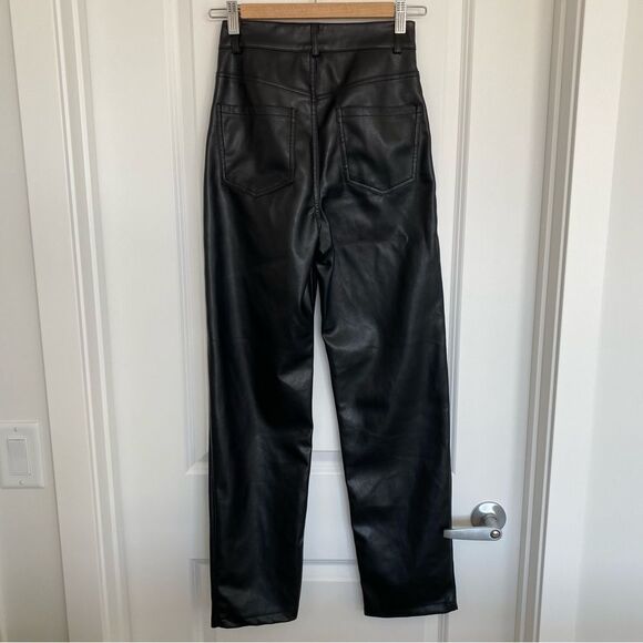 DYNAMITE | Straight Leg Faux Leather Pants - Picture 4 of 11
